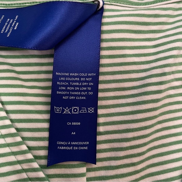 Kit & Ace Green/White Stripe V Neck top-Size XL
Good condition - Picture 9 of 14